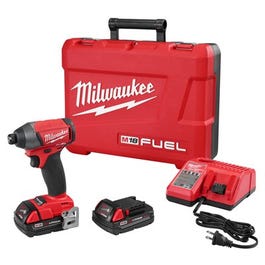 M18 18-Volt Fuel Impact Driver Kit, Brushless Motor, 1/4-In., 2 Lithium-Ion Batteries