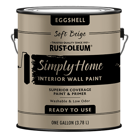 Rust-Oleum® Simply Home® Interior Wall Paint Eggshell Soft Beige (Gallon, Eggshell Soft Beige)
