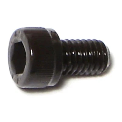 Monster Fastener Black Oxide Class 12.9 Steel Coarse Thread Knurled Head Hex Socket Cap Screws (6mm-1.0 x 10mm 10 Pcs)