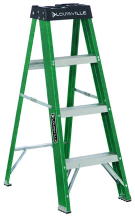 LADDER 8FT GREEN FBRGLS STEP