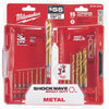 Milwaukee Shockwave 15-Piece Impact Duty Titanium Hex Shank Drill Bit Set, 1/16 In. thru 1/2 In.