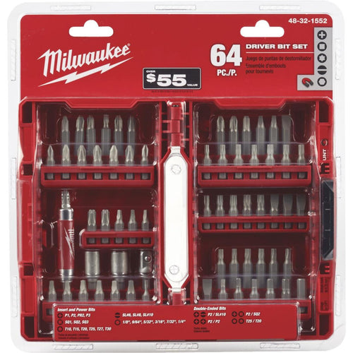 Milwaukee 64-Piece Standard Screwdriver Bit Set