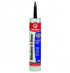 Red Devil Window & Door Siliconized Acrylic Caulk (Black) (10.1 fl. oz, Black)