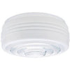 Drum Ceiling Shade, White/Clear, 8.75-In.