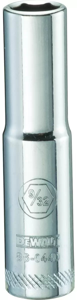 Dewalt 1/4 in Drive 6 pt Deep Socket 9/32 in