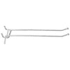 Pegboard Double Hook, Galvanized Steel, Fits 1/8 or 1/4-In., 6-In.