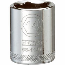 Metric Shallow Socket, 6-Point, 1/4-In. Drive, 14mm