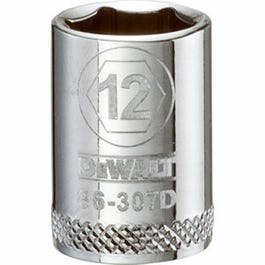Metric Shallow Socket, 6-Point, 3/8-In. Drive, 12mm