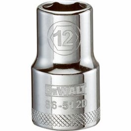 Metric Shallow Socket, 6-Point, 1/2-In. Drive, 12mm