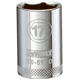 Metric Shallow Socket, 6-Point, 1/2-In. Drive, 17mm