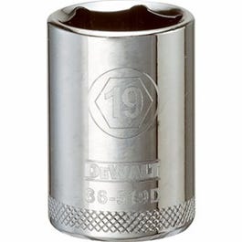 Metric Shallow Socket, 6-Point, 1/2-In. Drive, 19mm