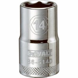 Metric Shallow Socket, 6-Point, 1/2-In. Drive, 14mm