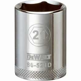 Metric Shallow Socket, 6-Point, 1/2-In. Drive, 21mm
