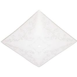 Light Cover, Square White Floral, 12-In.