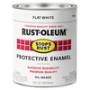 Rust-Oleum® Protective Enamel Brush-On Paint Flat White (32 Oz, Flat White)